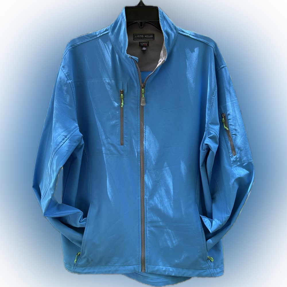 Peter Millar Light Blue Windbreaker Jacket